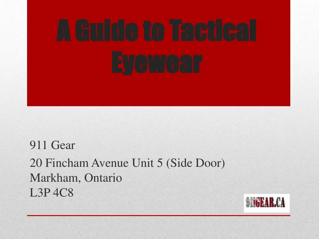 a guide to tactical eyewear