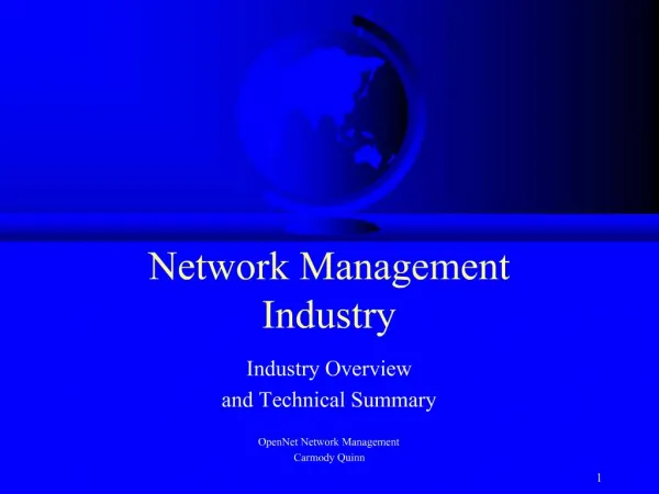 Network Management Industry