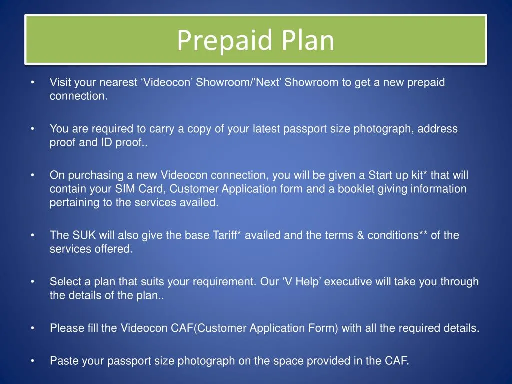 prepaid plan