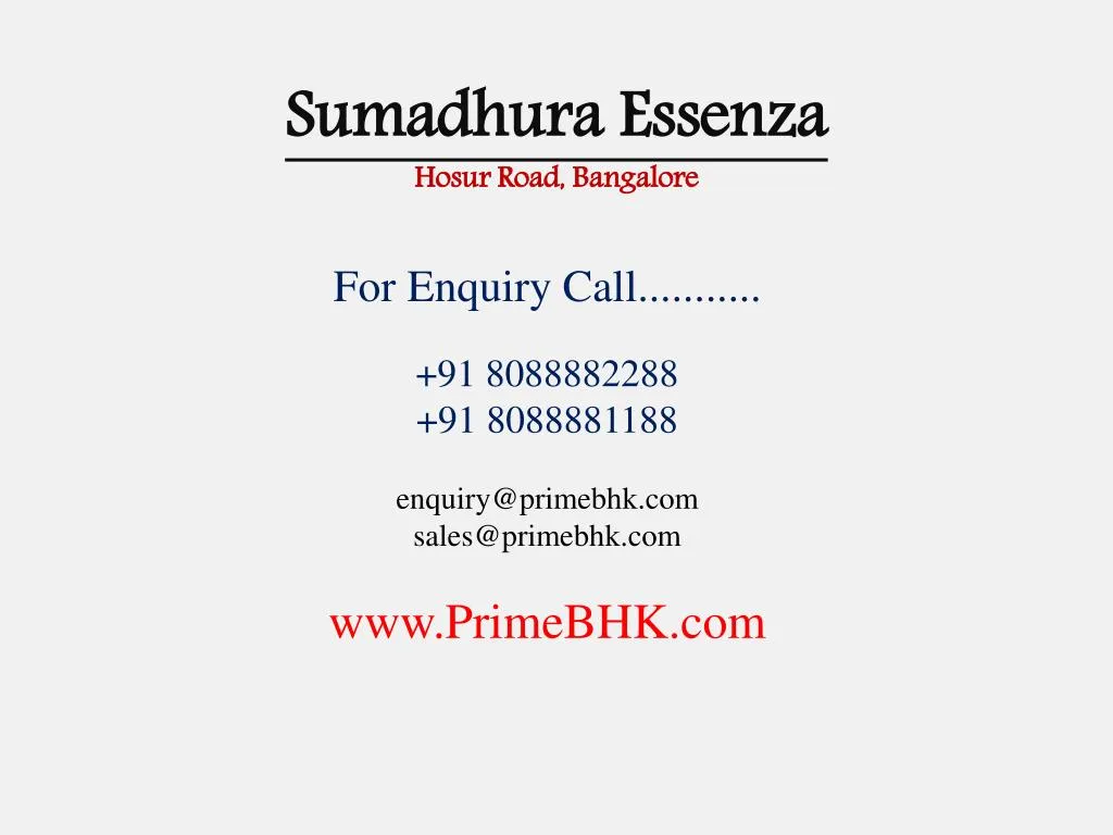 sumadhura essenza hosur road bangalore