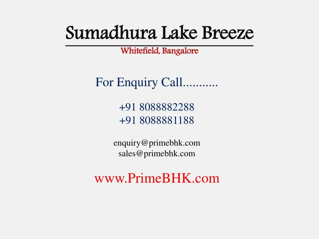sumadhura lake breeze whitefield bangalore