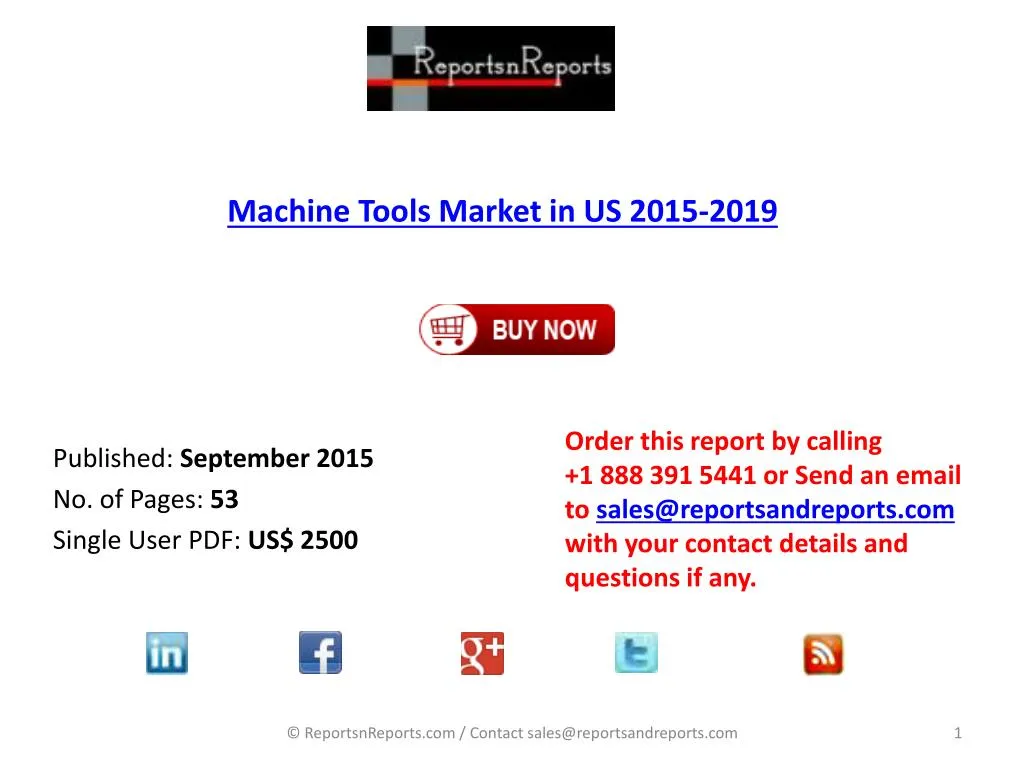 machine tools market in us 2015 2019