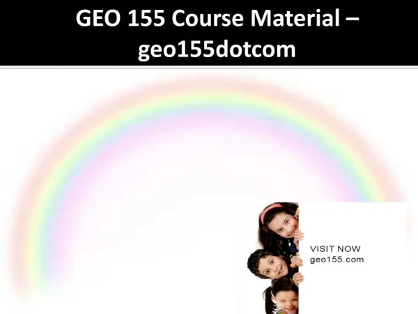 GEO 155 Course Material - geo115dotcom