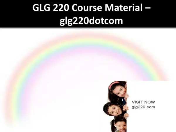 GLG 220 Course Material - glg220dotcom