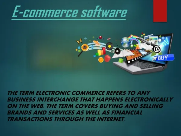 E-commerce software