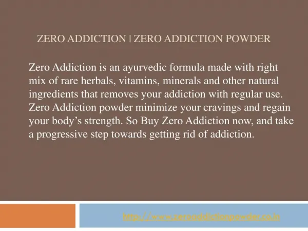 Zero Addiction
