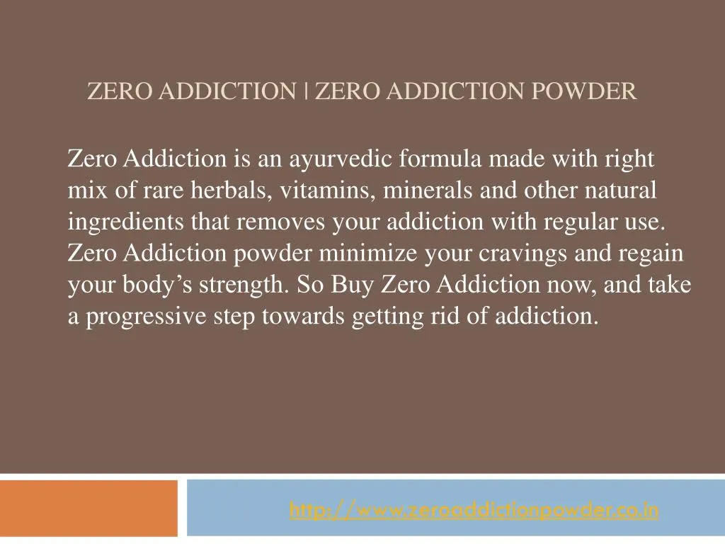 zero addiction zero addiction powder