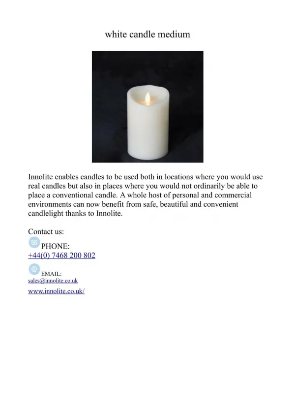white candle medium