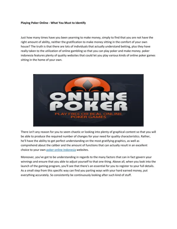 poker online indonesia
