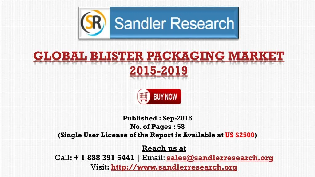 global blister packaging market 2015 2019