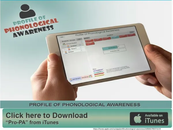 Profile of phonological awareness