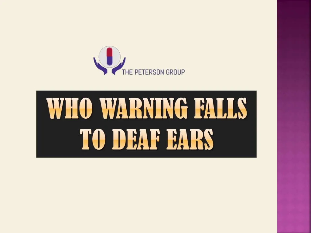 who warning falls to deaf ears