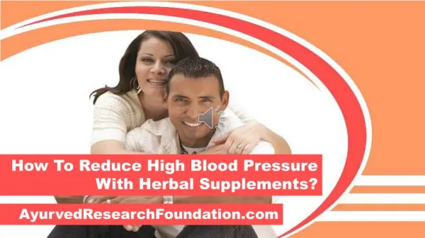How To Reduce High Blood Pressure With Herbal Supplements?