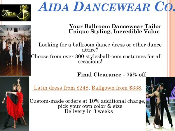 Ballroom Dance Dresses - Aida Dancewear Co.