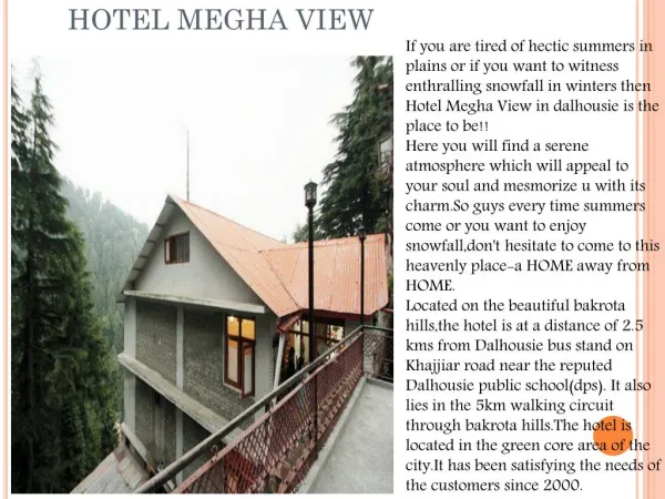 Hotel Megha View