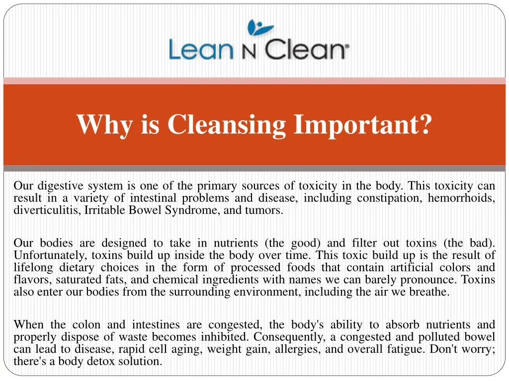 why is cleansing important