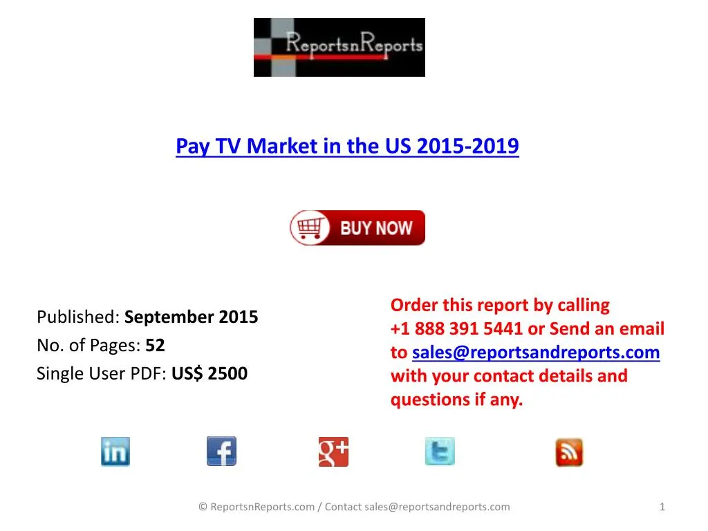 pay tv market in the us 2015 2019