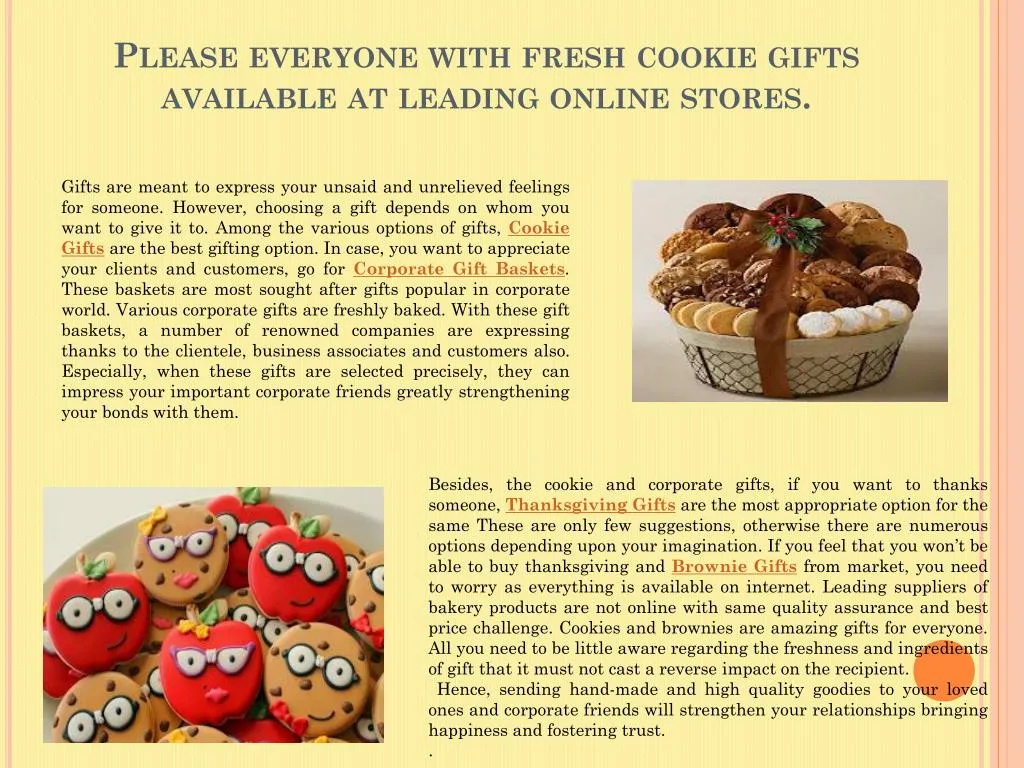 please everyone with fresh cookie gifts available at leading online stores