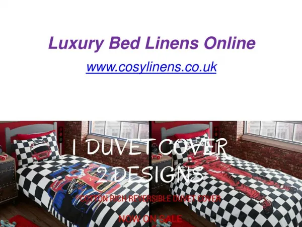 Luxury Bed Linens Online - www.cosylinens.co.uk