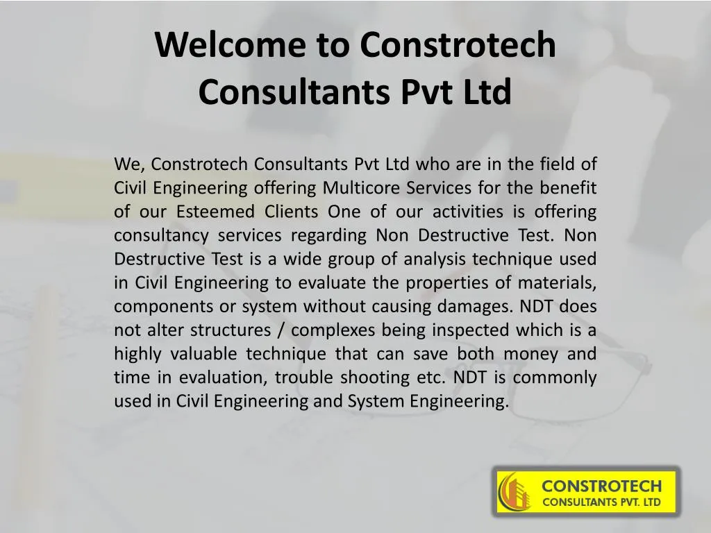 welcome to constrotech consultants pvt ltd