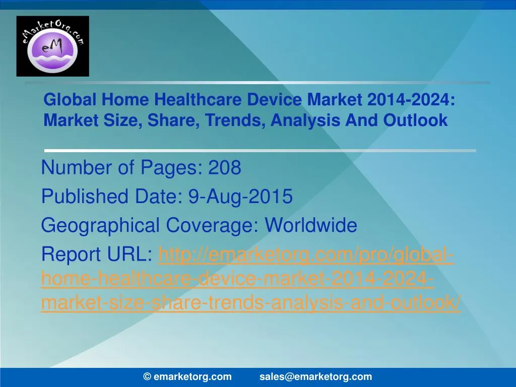 global home healthcare device market 2014 2024 market size share trends analysis and outlook
