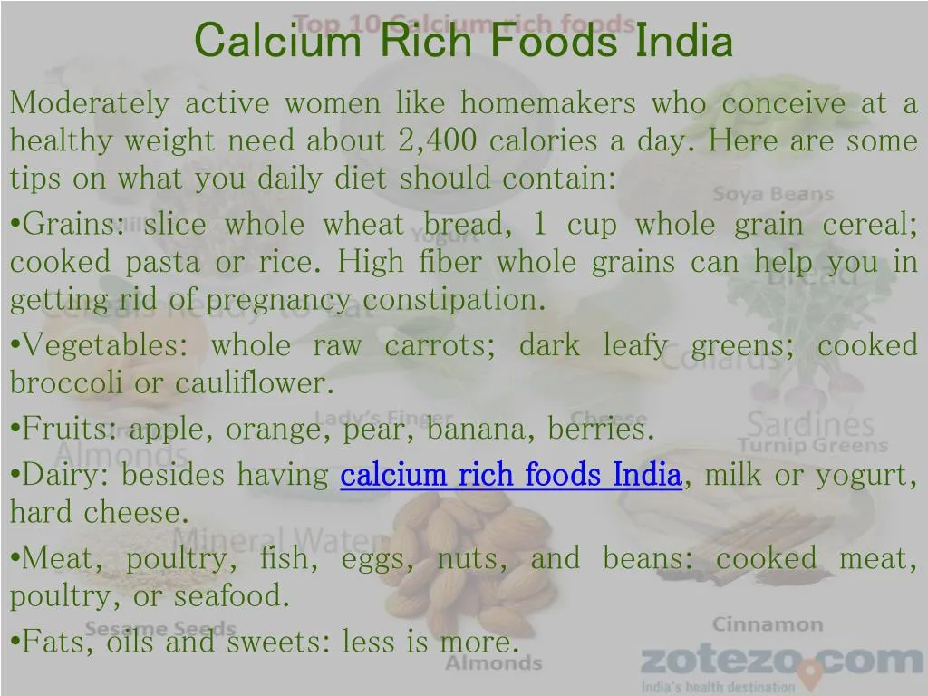 calcium rich foods india