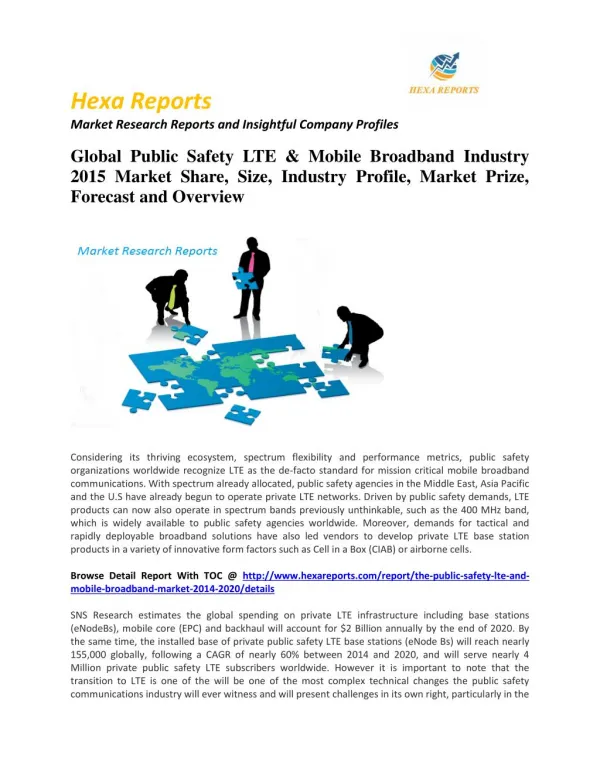 Public safety lte & mobile broadband market share, key trends and Forecast 2011 - 2020