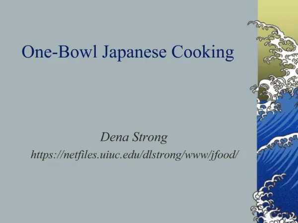One-Bowl Japanese Cooking