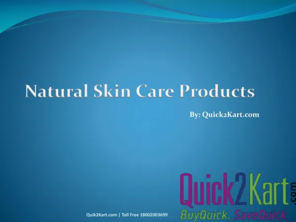 Natural Skin Care Products
