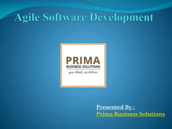Agile Software Development and its Methodology