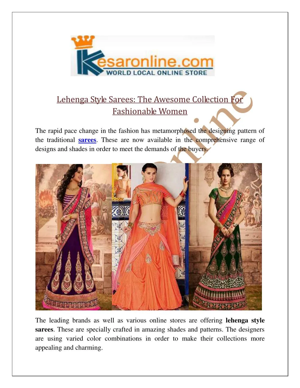 Buy Art Silk Mehndi Designer Lehenga Saree : 242642 -