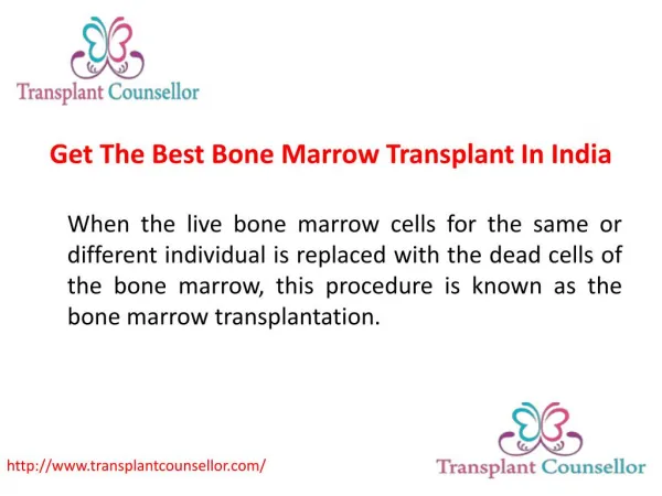 Get The Best Bone Marrow Transplant In India
