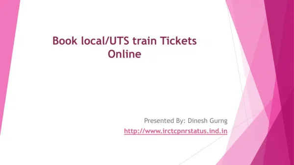 Book Local Train Ticket online
