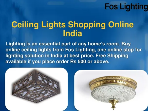 Ceiling Lights Shopping Online India – Foslighting