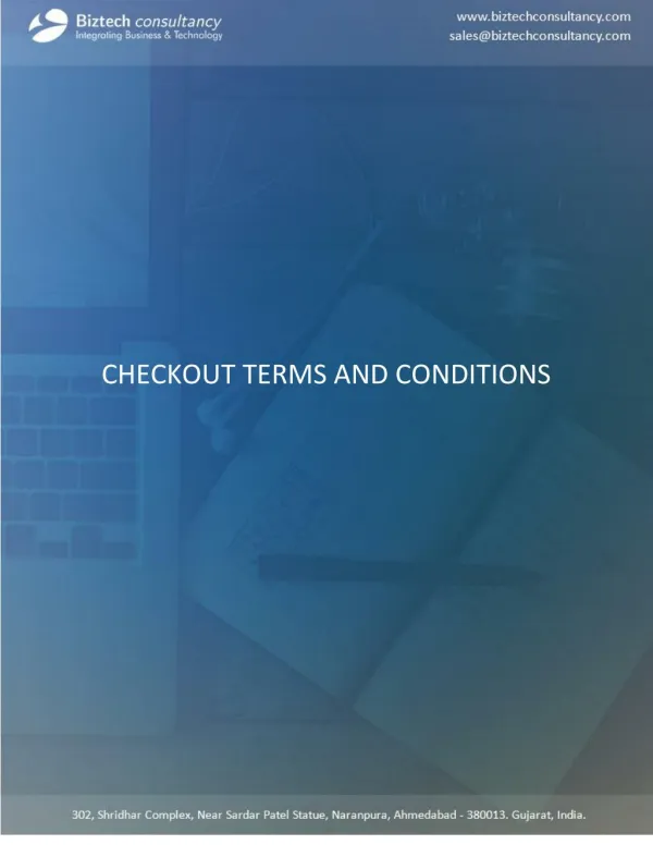 Odoo Checkout Terms and Conditions Apps