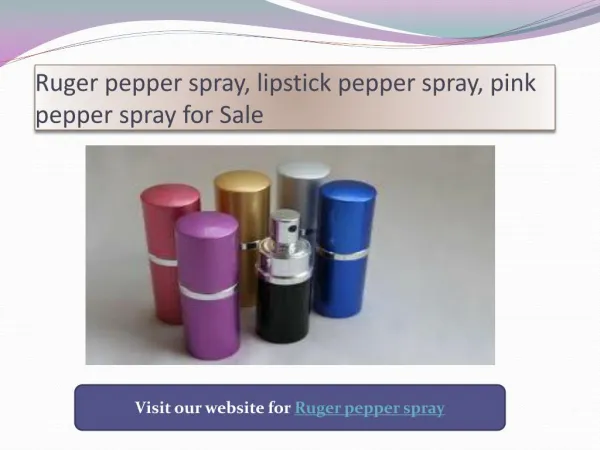 ruger pepper spray