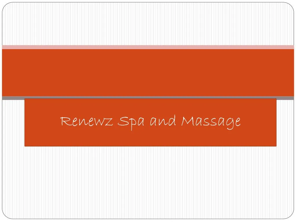 renewz spa and massage