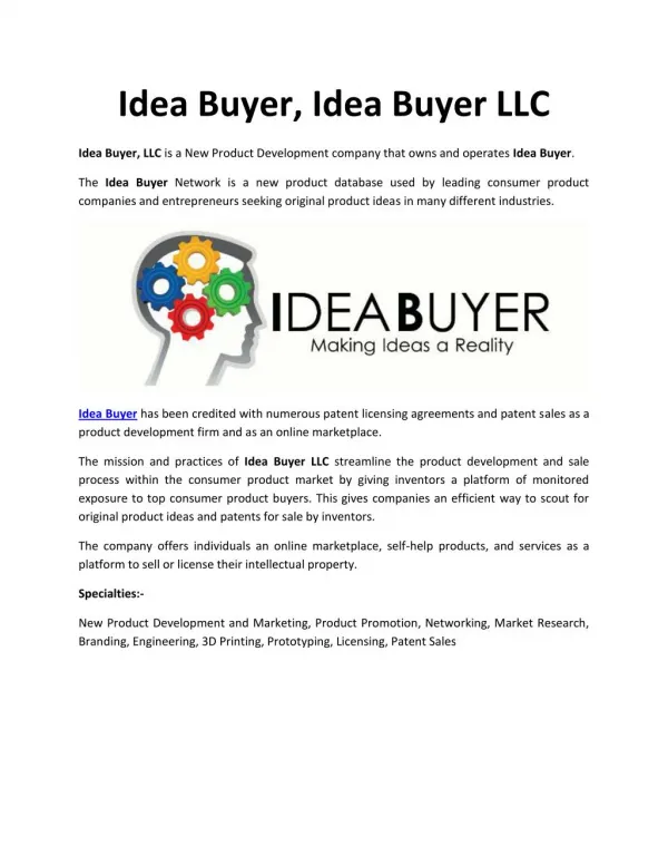 Idea Buyer