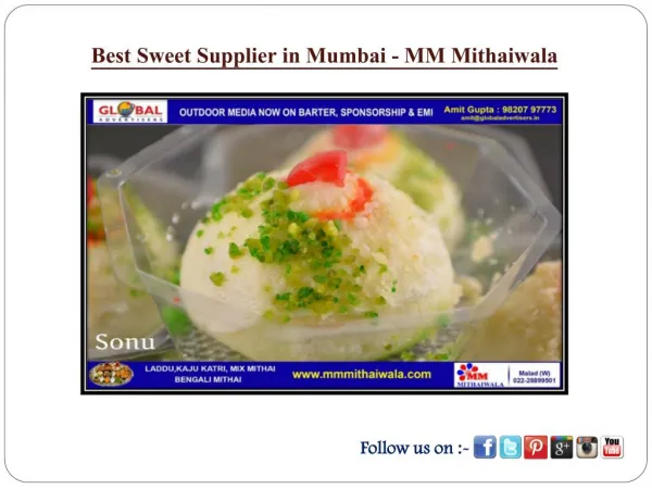 Best Sweet Supplier in Mumbai - MM Mithaiwala