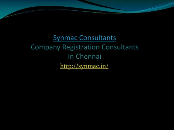 Company Registration Consultants in Chennai