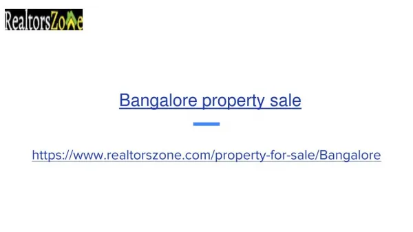 Flats for sale in Bangalore | Realtorszone