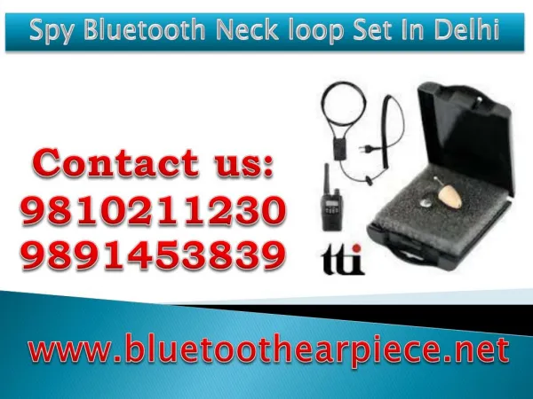 Spy Bluetooth Neckloop Set In Delhi,9810211230