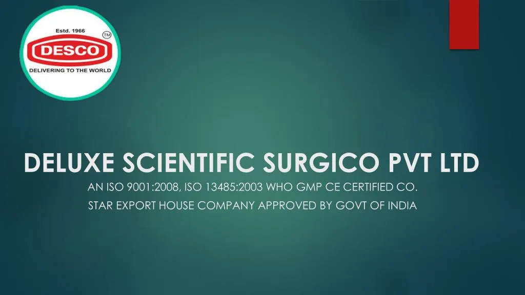 deluxe scientific surgico pvt ltd