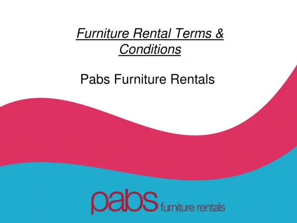 Furniture Rental Terms and Conditions