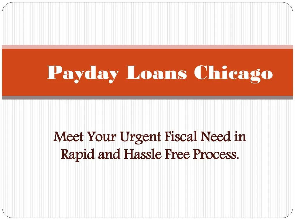payday loans chicago