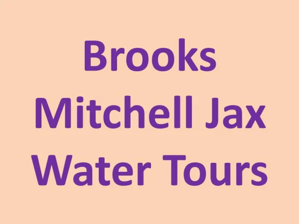 Brooks Mitchell - Jax Water Tours