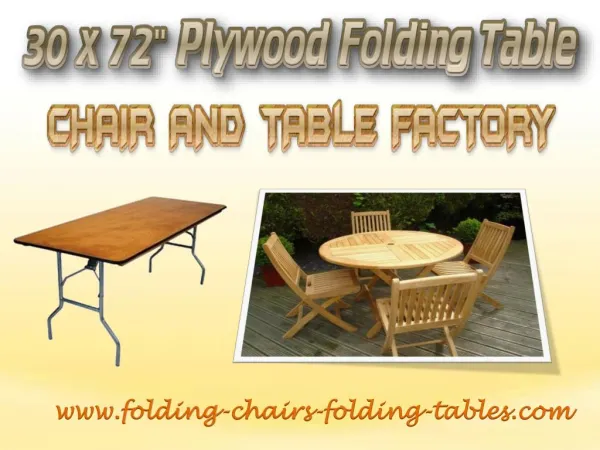 30 x 72 Plywood Folding Table - Folding Chairs Tables Larry Hoffman