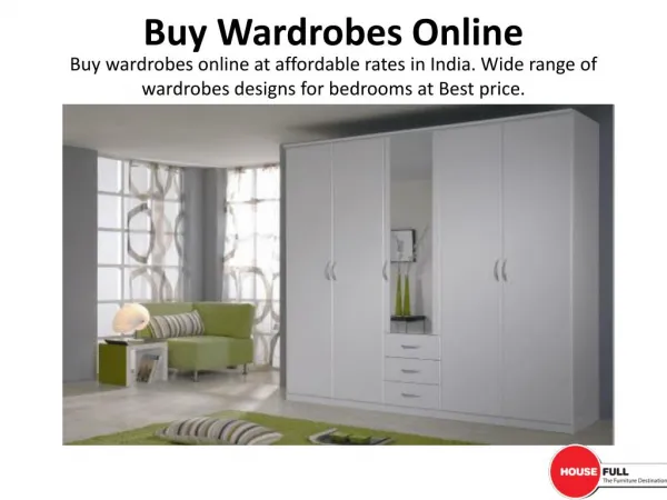 Buy Wardrobe Furniture Online in India at Housefull.co.in