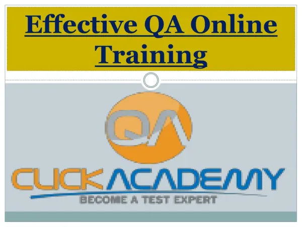 Effective QA Online Training