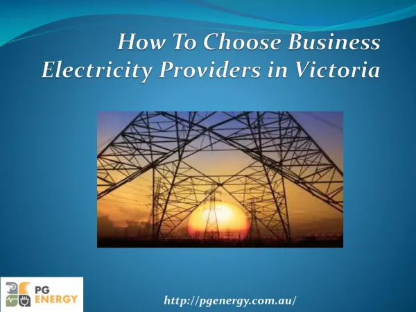 Business Electricity Providers Victoria